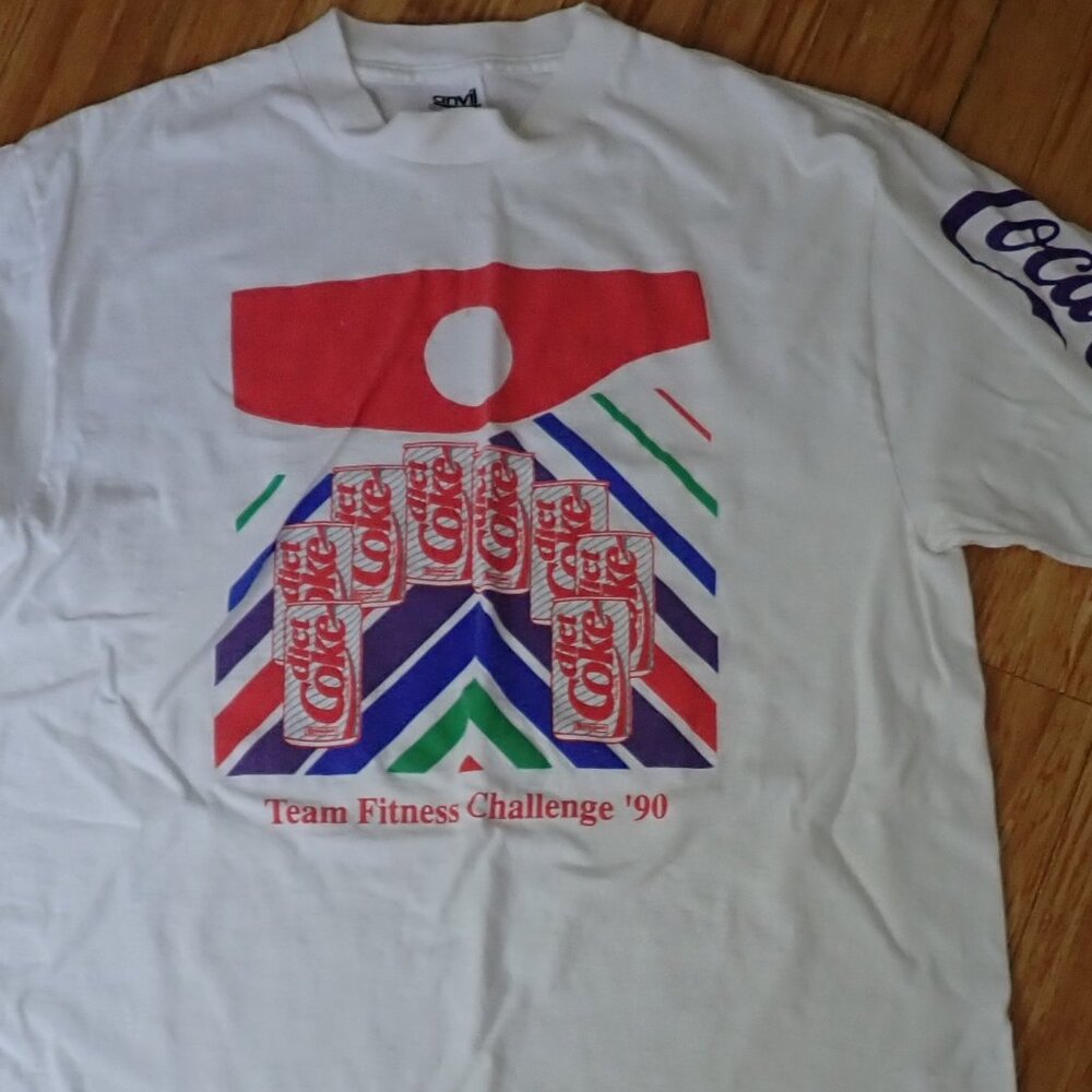 VTG Coca-Cola Foods 1990 Team Fitness Challenge Long Sleeve Tee Unisex
